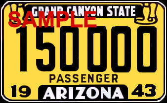 Modal Additional Images for 1943 Arizona Registration/Inspection Sticker